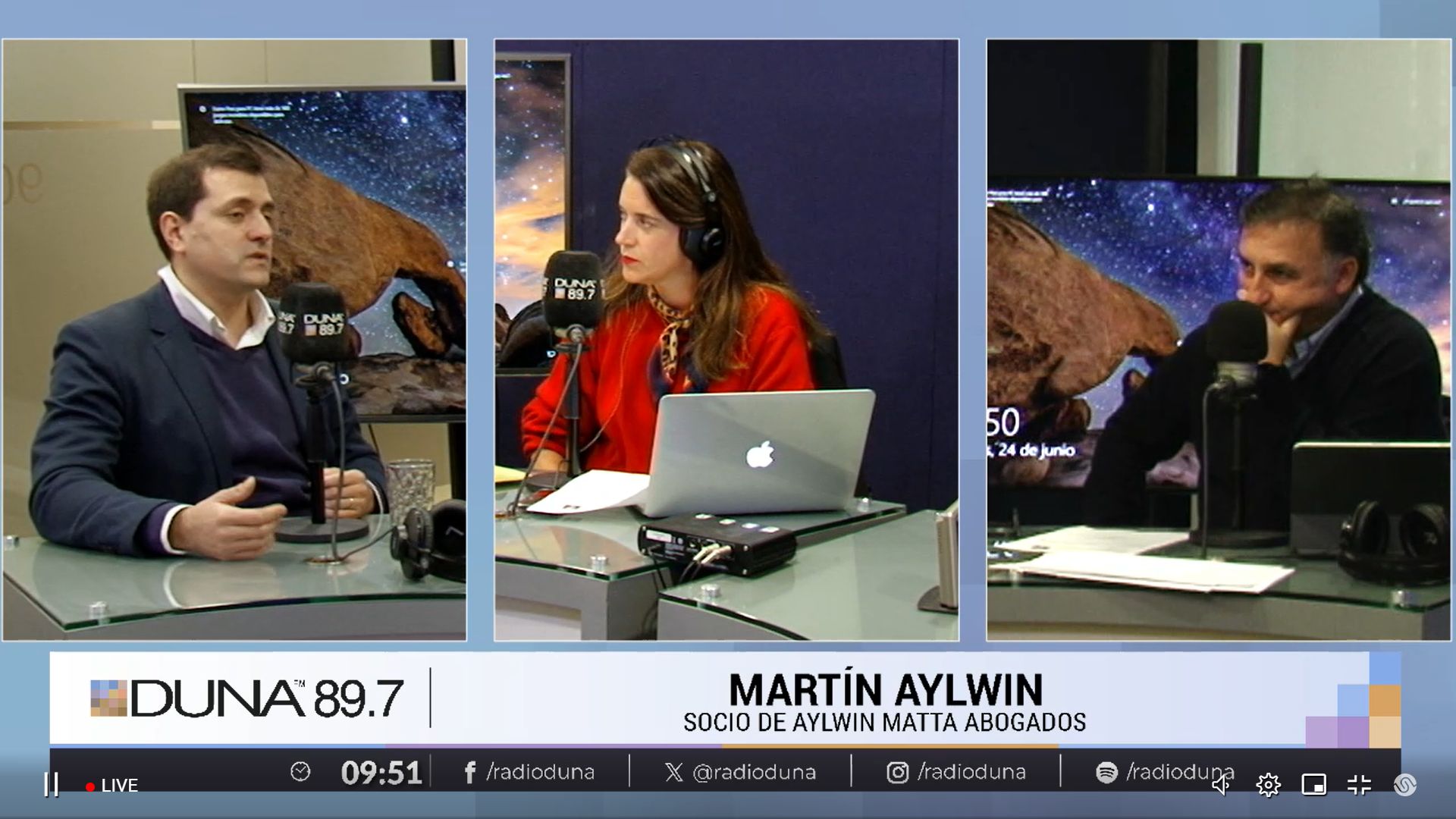 Nuestro socio Martin Aylwin presente en de Radio Duna.
