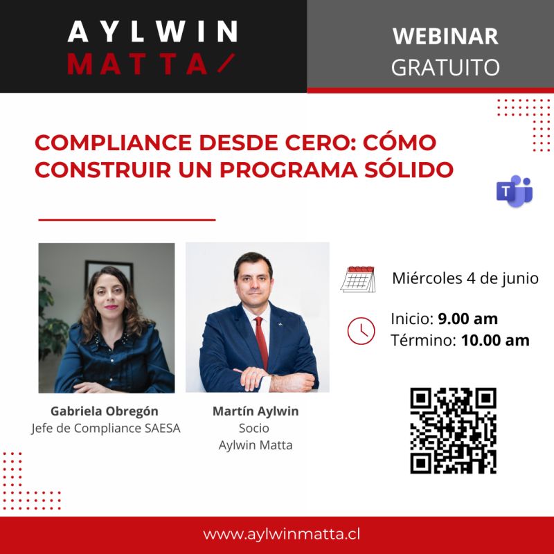 “Compliance desde cero: cómo construir un programa sólido”, tercer webinar.