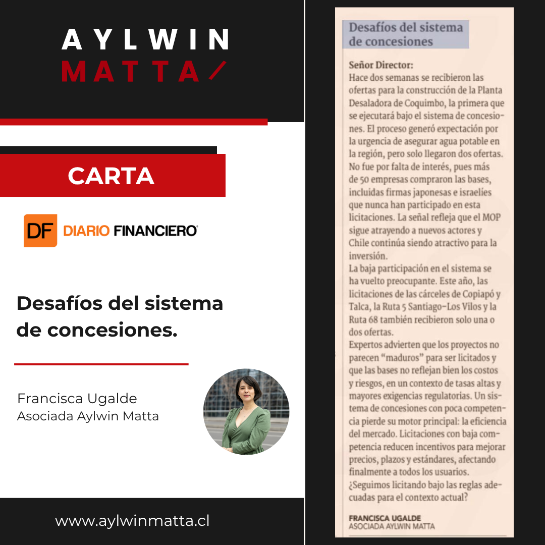 Carta Francisca Ugalde en Diario Financiero